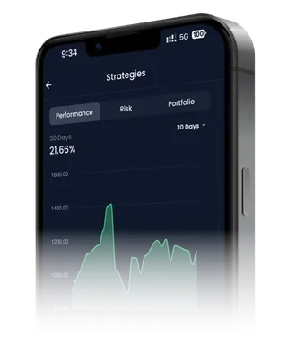 Strategy performance screen on a phone